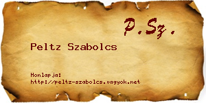 Peltz Szabolcs névjegykártya